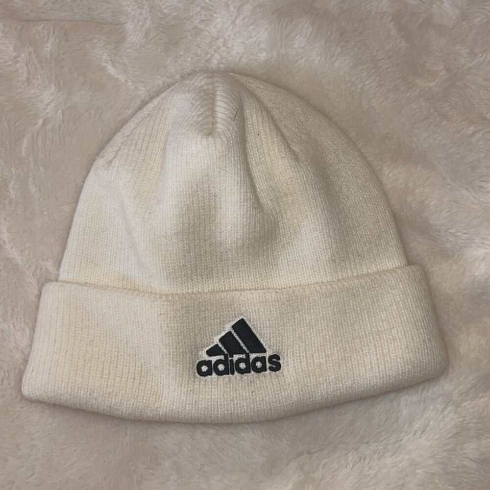 White adidas Climawarm Trefoil Beanie